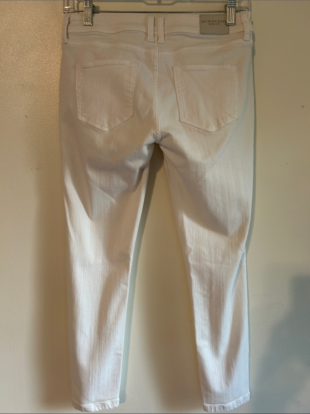Burberry White Skinny Cropped Jeans Size 27 - Picture 5 of 9